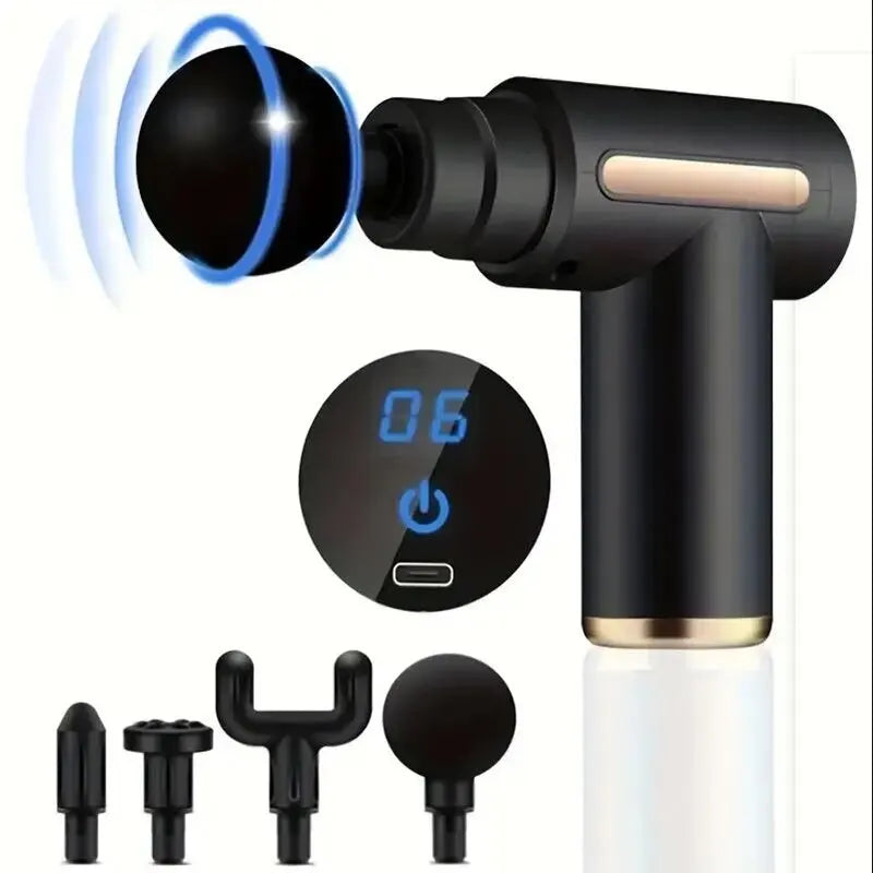 Deep Tissue Percussion Massage Gun - Electric Muscle Relaxation Tool for Back, Neck & Shoulders
