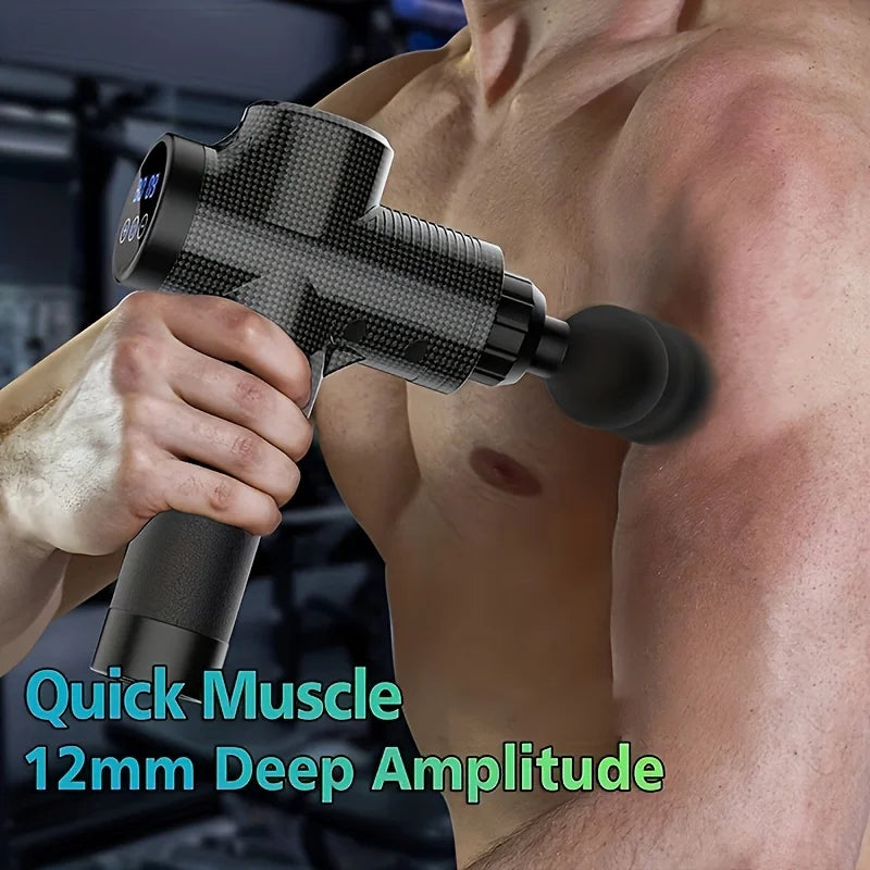 Deep Tissue Percussion Massage Gun - Electric Muscle Relaxation Tool for Back, Neck & Shoulders