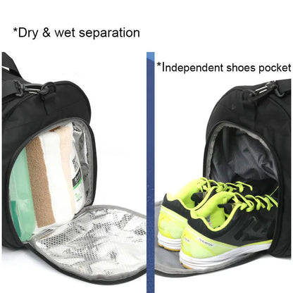 Premium Large Gym Bag - Versatile Wet Dry Fitness Tote for Men, Yoga, Travel & Swimming with Shoe Compartment
