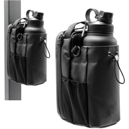 Large Capacity Magnetic Water Bottle Bag - Strong Magnet Portable Holder for Outdoor Sports, Gym & Camping