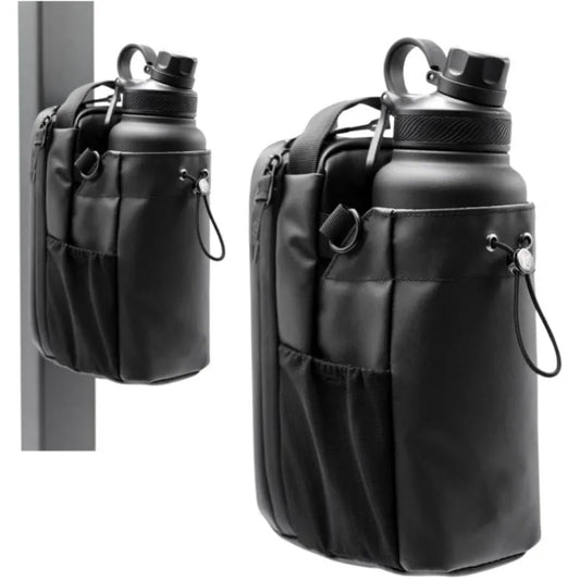 Large Capacity Magnetic Water Bottle Bag - Strong Magnet Portable Holder for Outdoor Sports, Gym & Camping