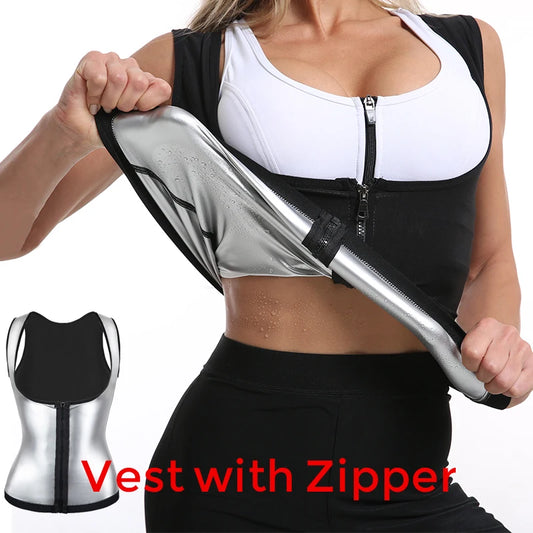 Elevate Your Workout with Women’s Sauna Shaper Vest – Slimming Thermo Sweat Tank for Ultimate Compression and Weight Loss!