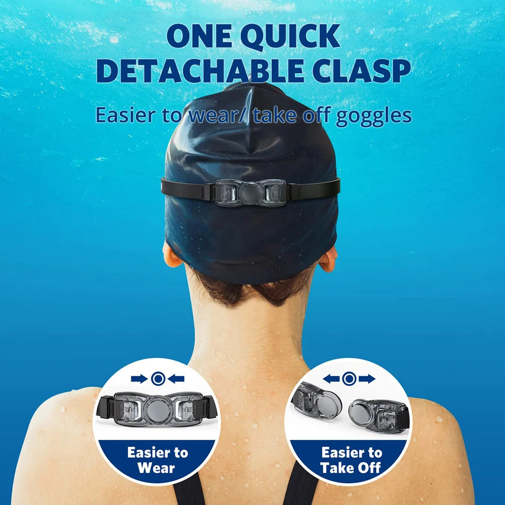 Professional Waterproof Swimming Goggles - Anti-Fog, 100% UV Protection, No Leak Design for Adults & Youth
