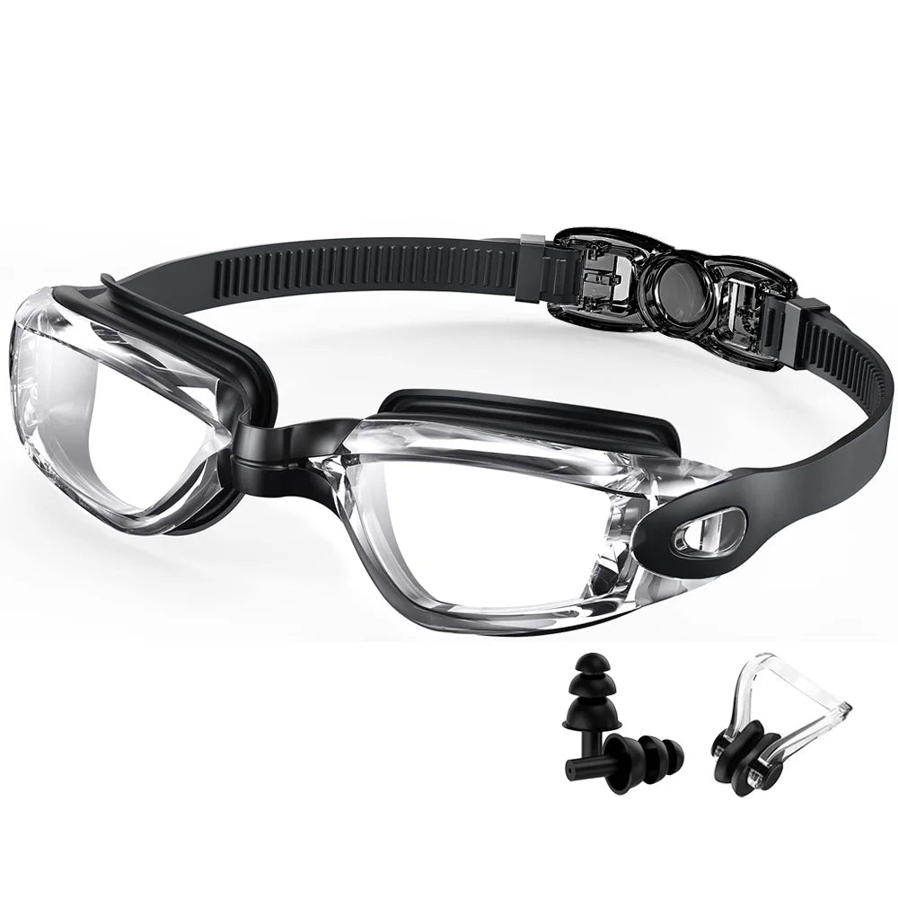 Professional Waterproof Swimming Goggles - Anti-Fog, 100% UV Protection, No Leak Design for Adults & Youth