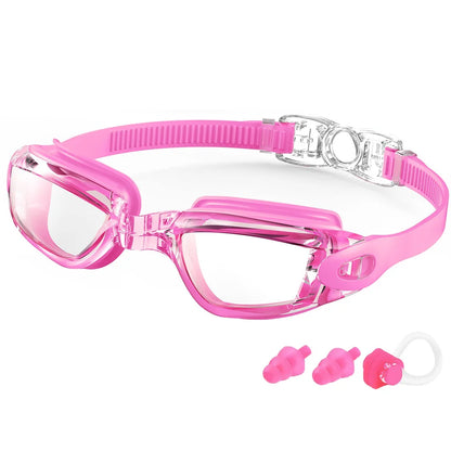 Professional Waterproof Swimming Goggles - Anti-Fog, 100% UV Protection, No Leak Design for Adults & Youth