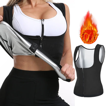 Elevate Your Workout with Women’s Sauna Shaper Vest – Slimming Thermo Sweat Tank for Ultimate Compression and Weight Loss!