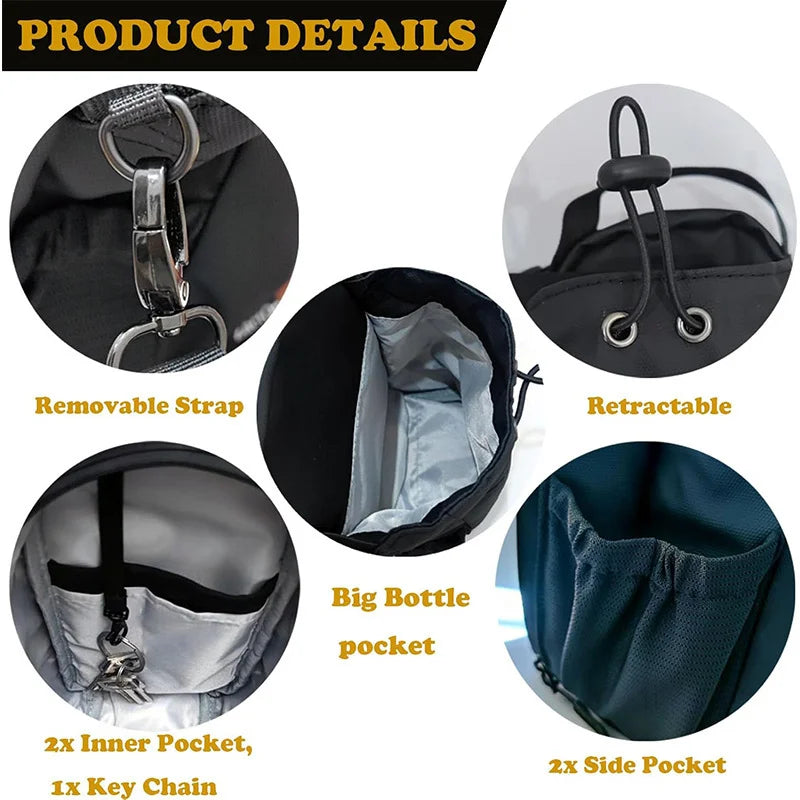 Oversized Magnetic Gym Bag with Phone Pocket & Water Bottle Pouch - Ultimate Fitness Organizer!