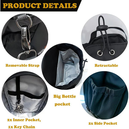 Oversized Magnetic Gym Bag with Phone Pocket & Water Bottle Pouch - Ultimate Fitness Organizer!