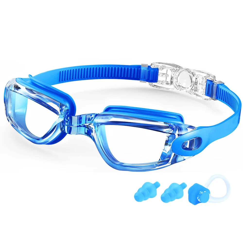 Professional Waterproof Swimming Goggles - Anti-Fog, 100% UV Protection, No Leak Design for Adults & Youth
