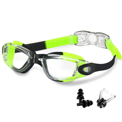 Professional Waterproof Swimming Goggles - Anti-Fog, 100% UV Protection, No Leak Design for Adults & Youth