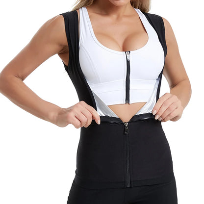 Elevate Your Workout with Women’s Sauna Shaper Vest – Slimming Thermo Sweat Tank for Ultimate Compression and Weight Loss!