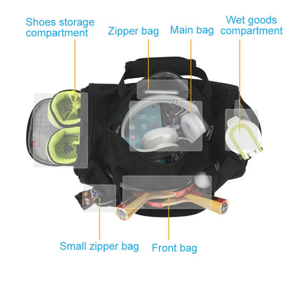 Premium Large Gym Bag - Versatile Wet Dry Fitness Tote for Men, Yoga, Travel & Swimming with Shoe Compartment