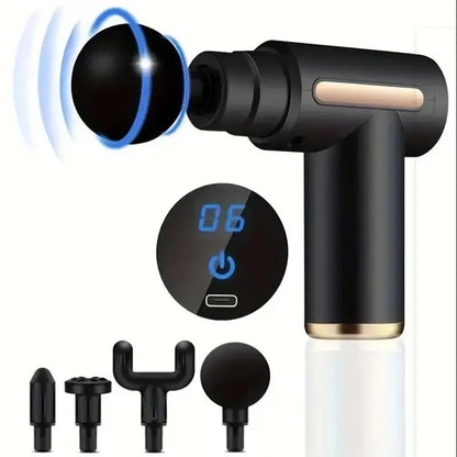 Deep Tissue Percussion Massage Gun - Electric Muscle Relaxation Tool for Back, Neck & Shoulders