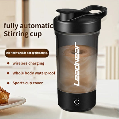 Self-Stirring Shaker Cup - USB Rechargeable Portable Mixer for Protein and Meal Replacement Shakes