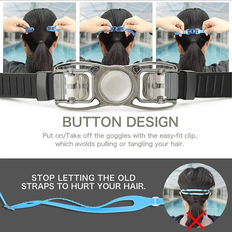 Professional Waterproof Swimming Goggles - Anti-Fog, 100% UV Protection, No Leak Design for Adults & Youth