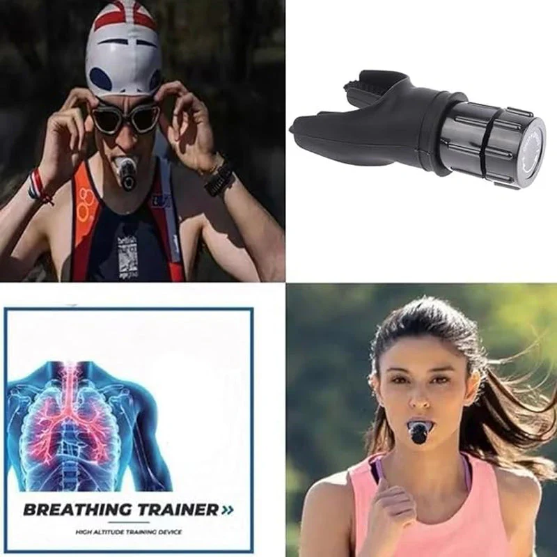 Lung Face Mouthpiece Respirator Breathing Exercise Device Respiratory Muscle Trainer Breathing Trainer Easy to Clean